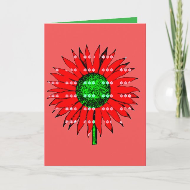Carte Tournesol de Noël  (Devant)