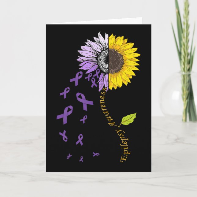 Carte Tournesol de sensibilisation à l'épilepsie  (Devant)