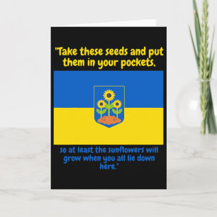 Carte Tournesol de soutien à l'Ukraine Pur Mettez ces gr