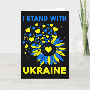 Carte Tournesol du cœur Je suis avec l'Ukraine
