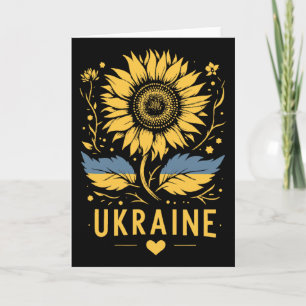Carte Tournesol d'Ukraine Je suis avec l'Ukraine Paix po
