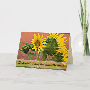 Carte Tournesol en bouton fleurit Photo de vous à l'espr