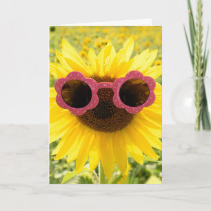 Carte Tournesol En Lunettes De Soleil Anniversaire