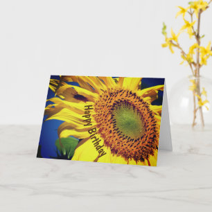 Carte Tournesol Et Fleur Invitée Anniversaire