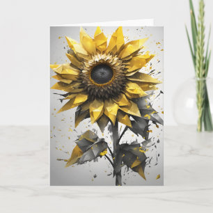 Carte Tournesol - Fleurs aquarelle