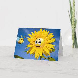 Carte Tournesol heureux.