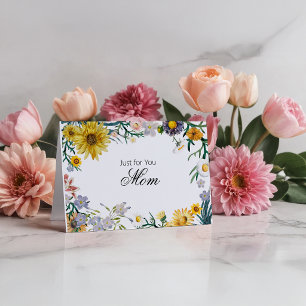 Carte Tournesol heureux et floral de printemps
