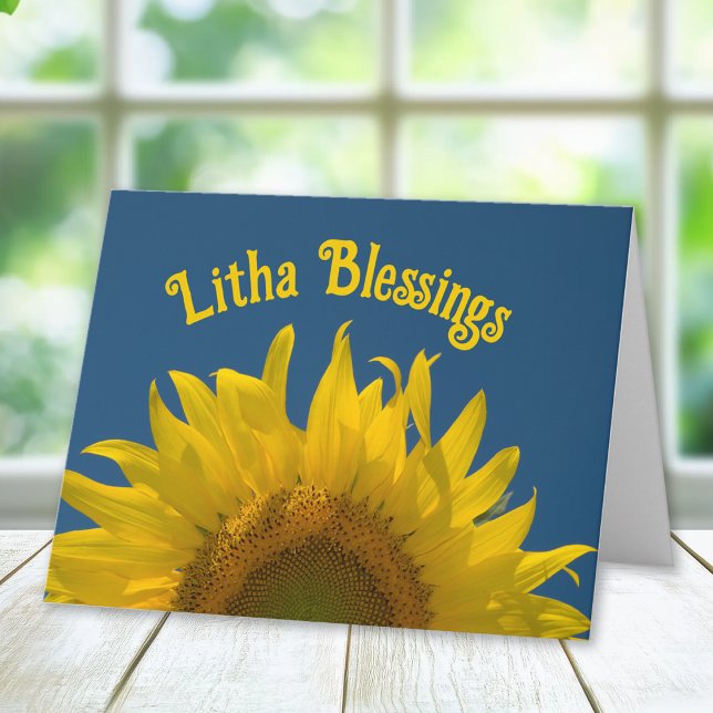 Carte Tournesol Jaune se levant Litha Solstice d'été (Créateur téléchargé)