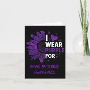 Carte Tournesol Je Porte Du Ruban Violet Opioïde Overdos