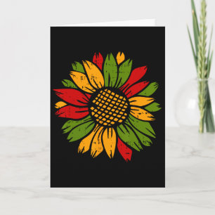 Carte Tournesol Mois de l'histoire des Noirs Couleurs Ho