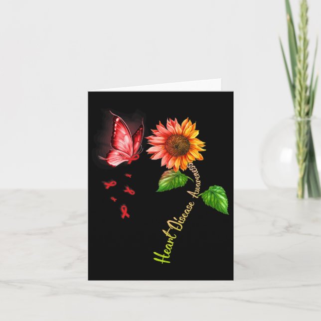 Carte Tournesol papillon Sensibilisation aux maladies ca (Devant)