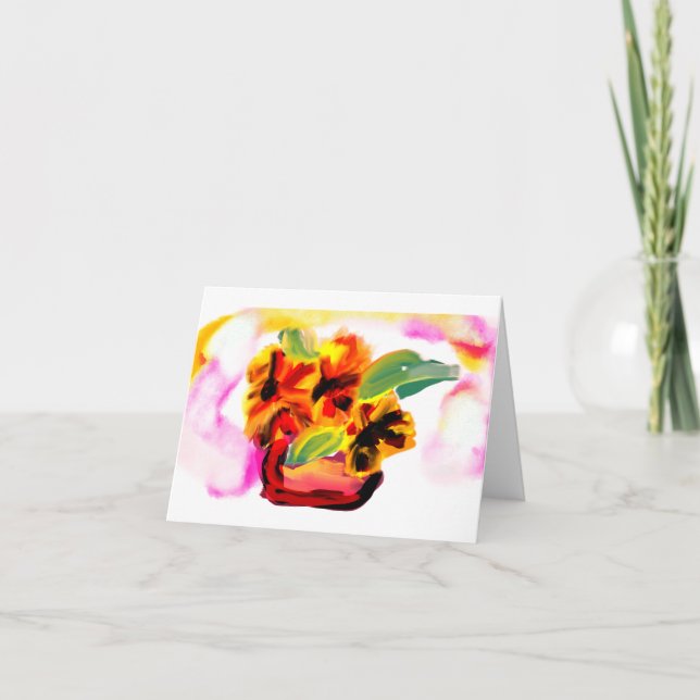 Carte Tournesol pour la fête des mères  (Devant)