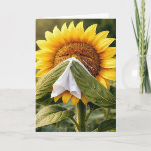 Carte Tournesol Se Sentir Mieux Bientôt Éternuant dans u