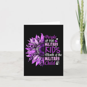 Carte Tournesol Violet Haut Pour Les Enfants Militaires