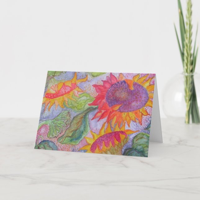 Carte "Tournesols " (Devant)