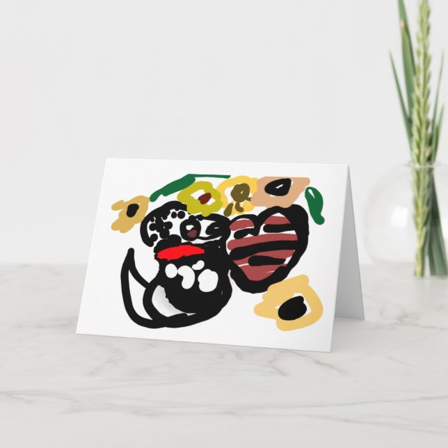 Carte tournesols dalmates (Devant)