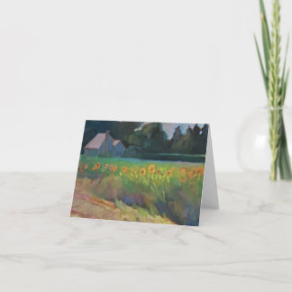 Carte "Tournesols de bord de la route" - un paysage de