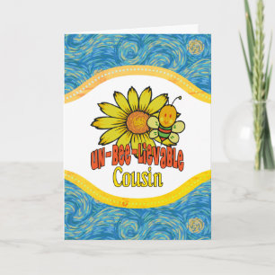 Carte Tournesols et abeilles cousins incroyables
