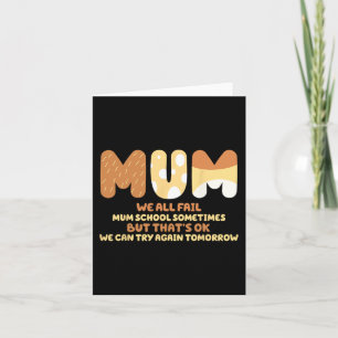 Carte Tous échouent Maman École Maman Cadeaux Mère Jour