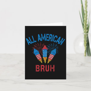 Carte Tous les Américains 4 juillet garçons Ados patriot