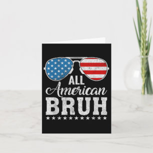 Carte Tous les Américains Bruh Matching Famille Patrioti
