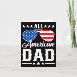 Carte Tous les Américains Papa 4 juillet Drôle Patriotiq