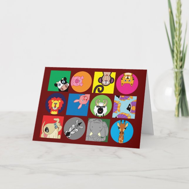 CARTE TOUS LES BONS ANIMAUX (Devant)