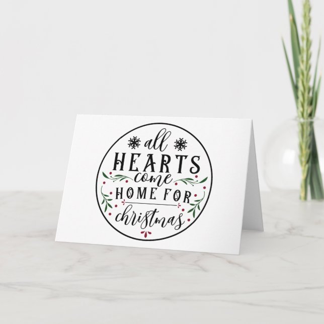 Carte Tous Les Coeurs Reviennent À La Maison... (Devant)