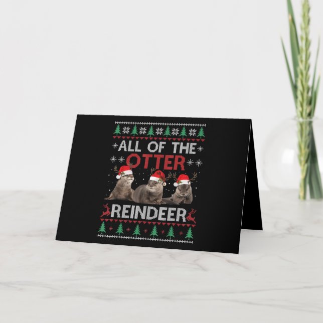 Carte Tous les rennes de Loutres, un laide de Noël (Devant)