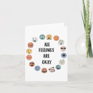 Carte Tous les sentiments sont ok Professeur d'école Psy