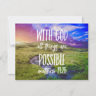 Carte Tous les Things Are Possible Bible Versets Scriptu