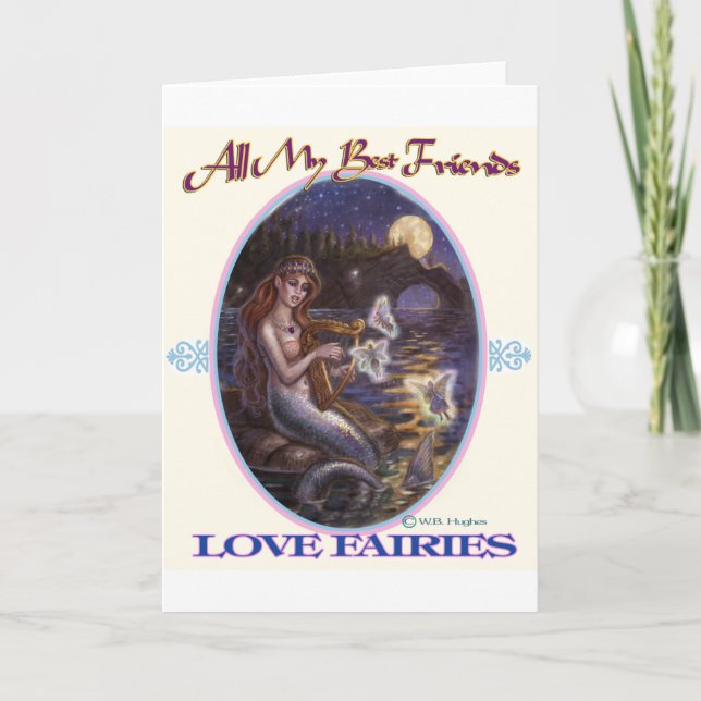 Carte Tous mes meilleurs amis Love Fairies télécharger (Devant)
