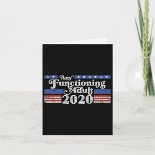 Carte Tout Adulte 2020 Fonctionnant Logo Électoral Anti-