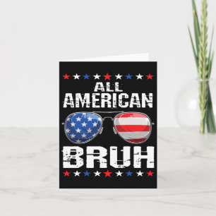 Carte Tout Américain Bruh 4 Juillet Garçons Patriotique 