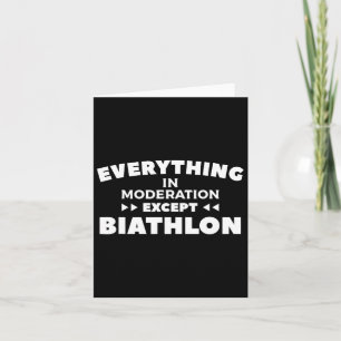 Carte Tout avec modération sauf biathlète de biathlon
