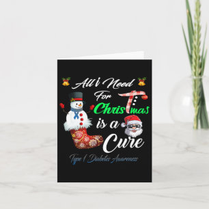 Carte Tout Ce Dont J'Ai Besoin Pour Noël, C'Est Un Diabè
