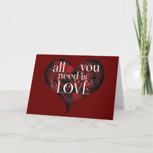 Carte Tout ce dont vous avez besoin, c'est d'aimer le co