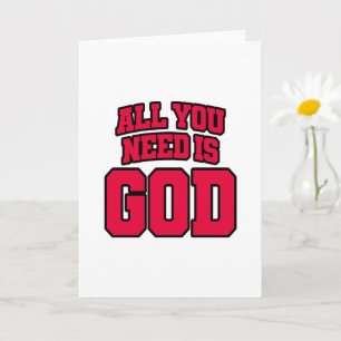 Carte Tout ce dont vous avez besoin est Dieu