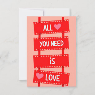 Carte Tout ce dont vous avez besoin est l'amour