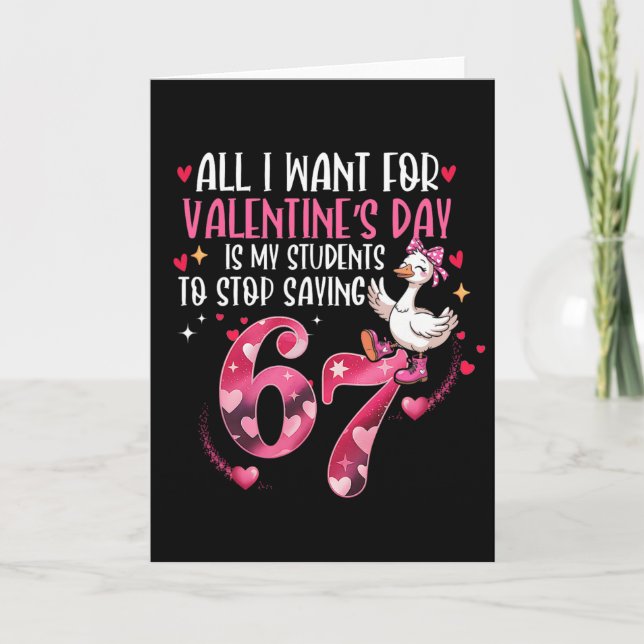 Carte Tout ce que je veux pour la Saint-Valentin, c'est  (Devant)