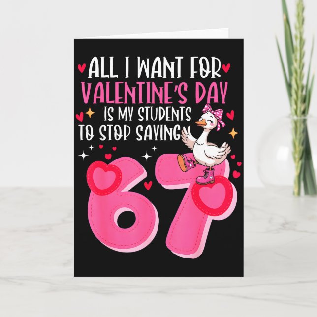 Carte Tout ce que je veux pour la Saint-Valentin, c'est  (Devant)