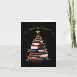 Carte Tout Ce Que Je Veux Pour Noël, Ce Sont Des Livres,