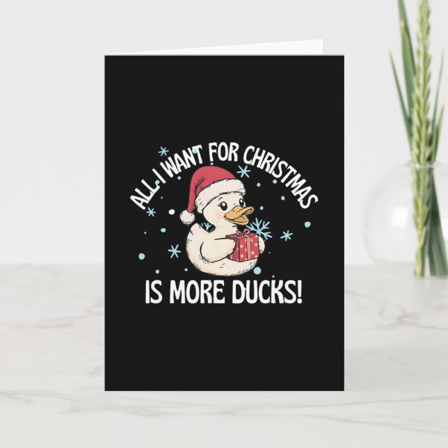 Carte Tout ce que je veux pour Noël, c'est plus de canar (Devant)