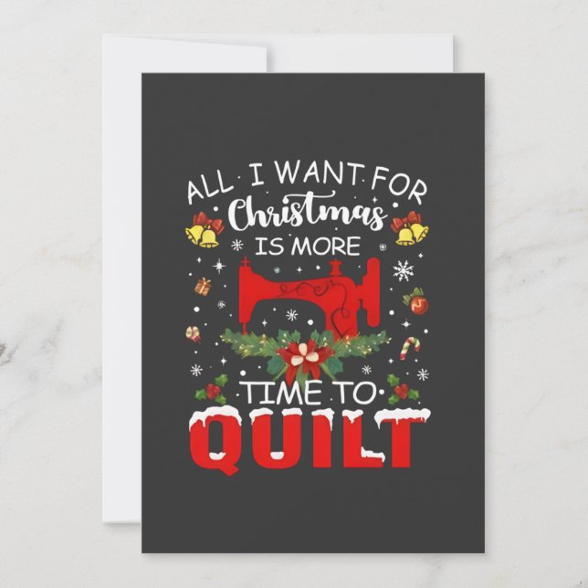 Carte Tout ce que je veux pour Noël, c'est plus de temps (Devant)