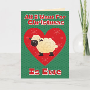 Carte Tout ce que je veux pour Noël c'est toi Mignon Drô