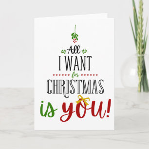Carte Tout ce que je veux pour Noël c'est vous
