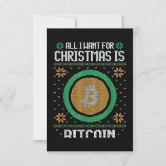 Carte Tout Ce Que Je Veux Pour Noël Est Bitcoin BTC
