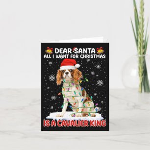 Carte Tout Ce Que Je Veux Pour Noël Est Cavalier King Pè