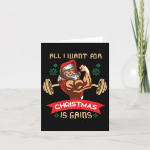 Carte Tout Ce Que Je Veux Pour Noël Est Gains Gym Entraî