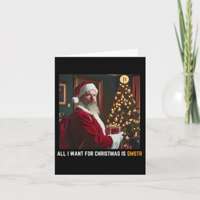 Carte Tout Ce Que Je Veux Pour Noël Est $mstr - Microstr (Devant)